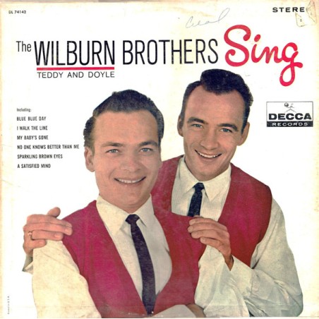 The Wilburn Brothers (Teddy And Doyle)  -Sing  |1963	Decca – DL 74142