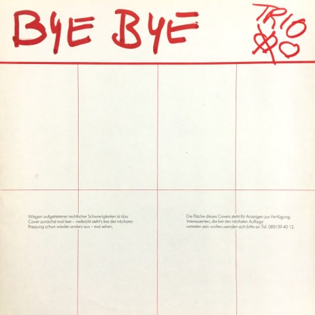 Trio ‎– Bye Bye|1983    814 242-1