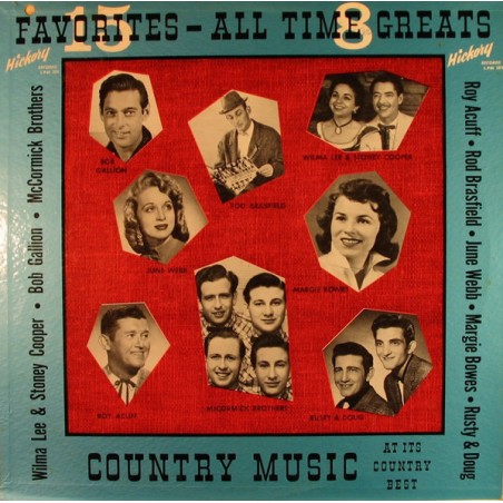 Various – 15 Favorites - All Time Greats  |1962 	Hickory Records – LPM 105