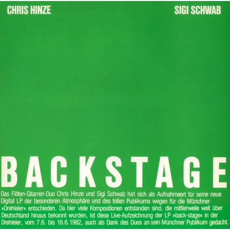Chris Hinze - Sigi Schwab  – Backstage |1982      Melosmusik – GS 801