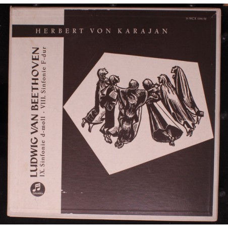 Beethoven– IX. Sinfonie D-moll / VIII. Sinfonie F-dur -  Karajan| Columbia – 33 WCX 1391/92,