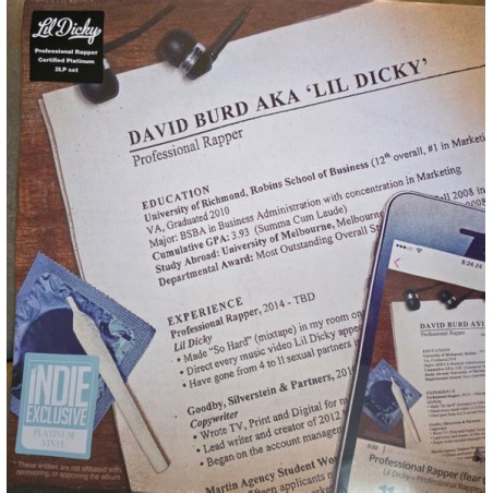 Lil Dicky – Professional Rapper |2015/2024    Virgin – 2196922879548  -Platinum