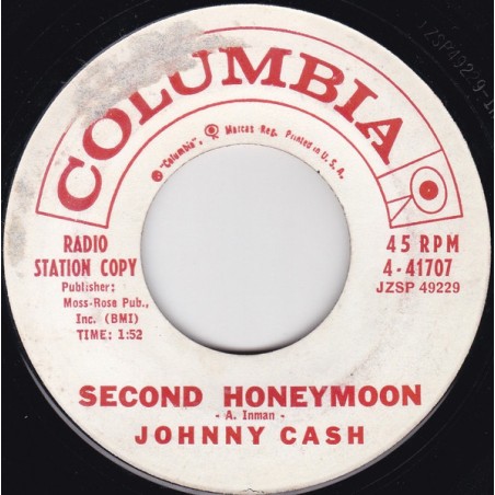 Johnny Cash – Second Honeymoon |1960     Columbia – 4-41707 -Single, Promo
