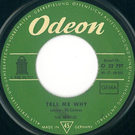 The Beatles – Tell Me Why|1964      Odeon – O 22 797-Single