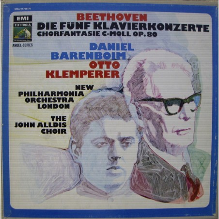 Beethoven- Die Fünf Klavierkonzerte-Barenboim-Klemperer| Electrola – SMA 91 766/70-5-LP-Box Set
