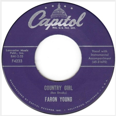 Faron Young – I Hear You Talkin' |1959  	Capitol Records – F4233 -Single
