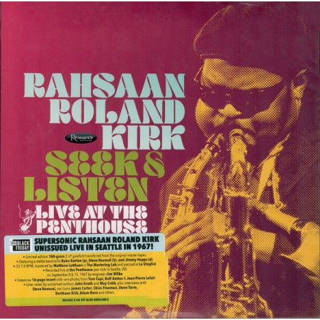 Rahsaan Roland Kirk – Seek & Listen: Live At The Penthouse |2025     Resonance Records – HLP-9080 -Deluxe Edition-Numbered
