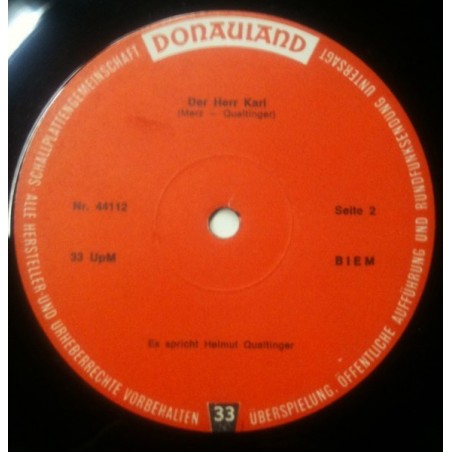 Qualtinger ‎Helmut – Der Herr Karl|Donauland ‎–  4112