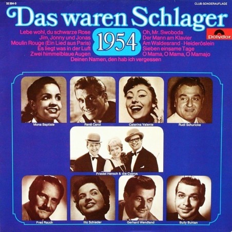 Various ‎– Das Waren Schlager 1954|Deutscher Schallplattenclub ‎– 32 204-0