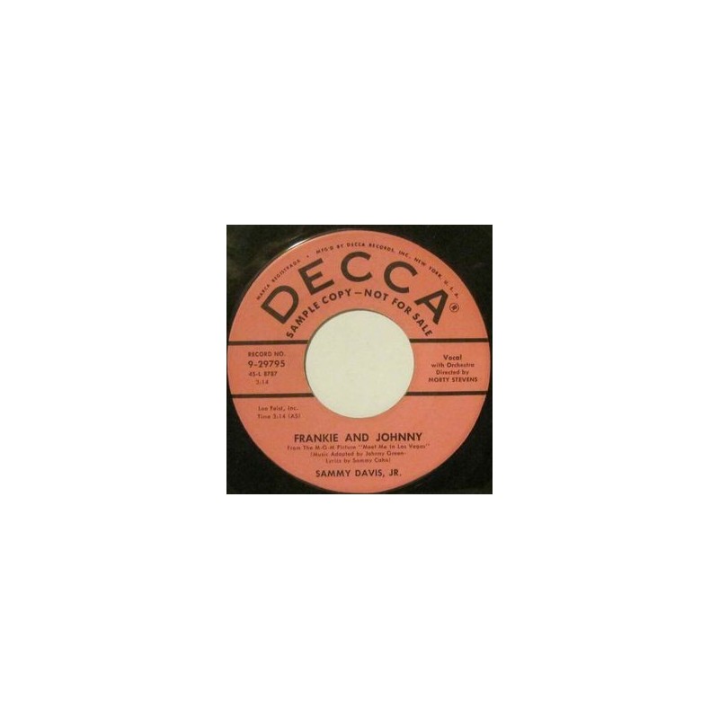 Davis Sammy Jr. ‎– Frankie And Johnny / Circus|1956   Decca ‎– 9-29795-Single, Promo 