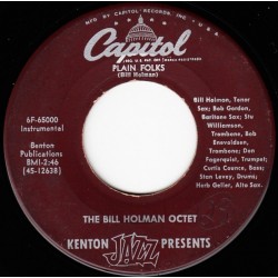 Holman Bill Octet  ‎– Plain Folks |1954  Capitol Records ‎– 6F-65000-Blue Label-45-Single