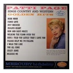 Page Patti ‎– Sings Country And Western Golden Hits|1961   Mercury ‎– MG-20615-Mono