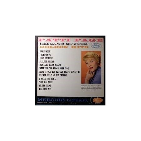 Page Patti ‎– Sings Country And Western Golden Hits|1961   Mercury ‎– MG-20615-Mono