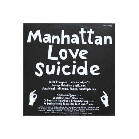 Nagl Max ‎– Manhattan Love Suicide / La Belle Est La Black|MLS Records ‎– 01
