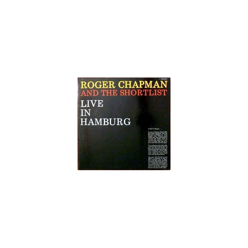 Chapman Roger and The Shortlist ‎– Live In Hamburg|1979       EMI Electrola ‎– 1C 064-63 482