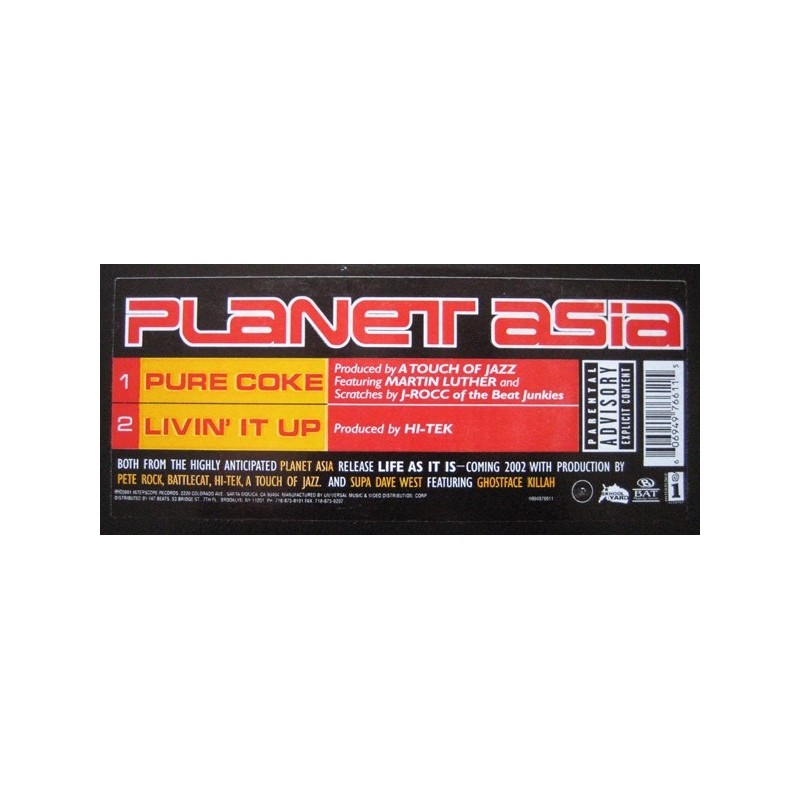 Planet Asia – Pure Coke / Livin&8216 It Up|2001 0694976611 Maxi Single Planet Asia – Pure Coke / Livin&8216 It Up|2001 0694976611 Maxi Single