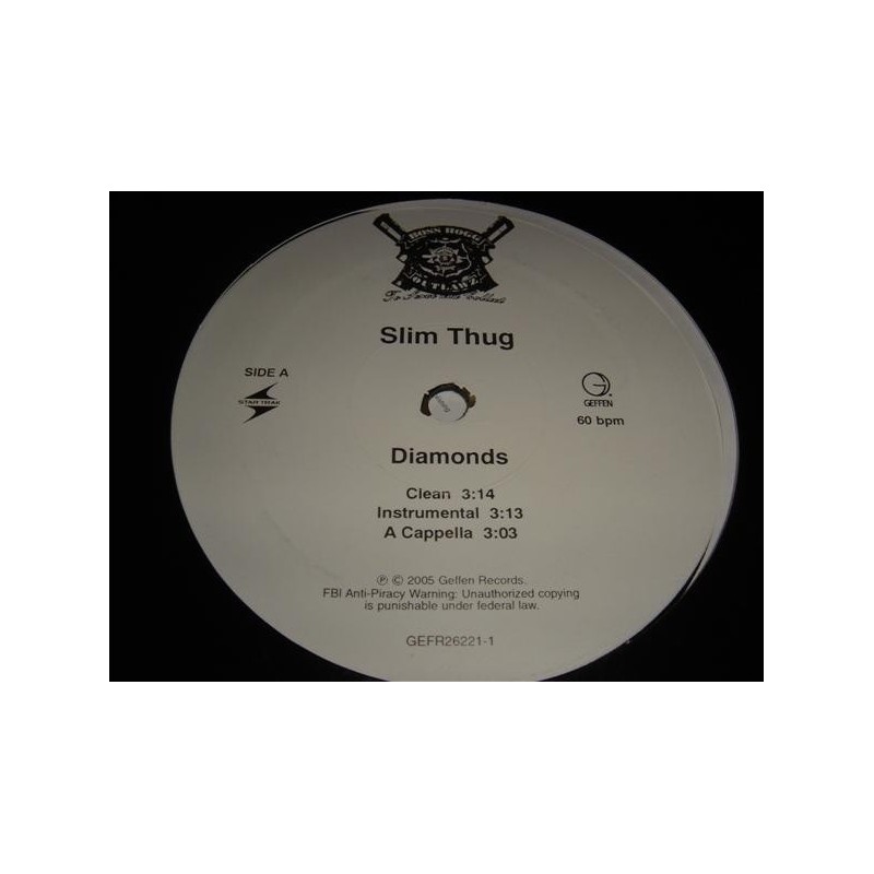 Slim Thug ‎– Diamonds|2005 GEFR 26221-1  Maxi Single