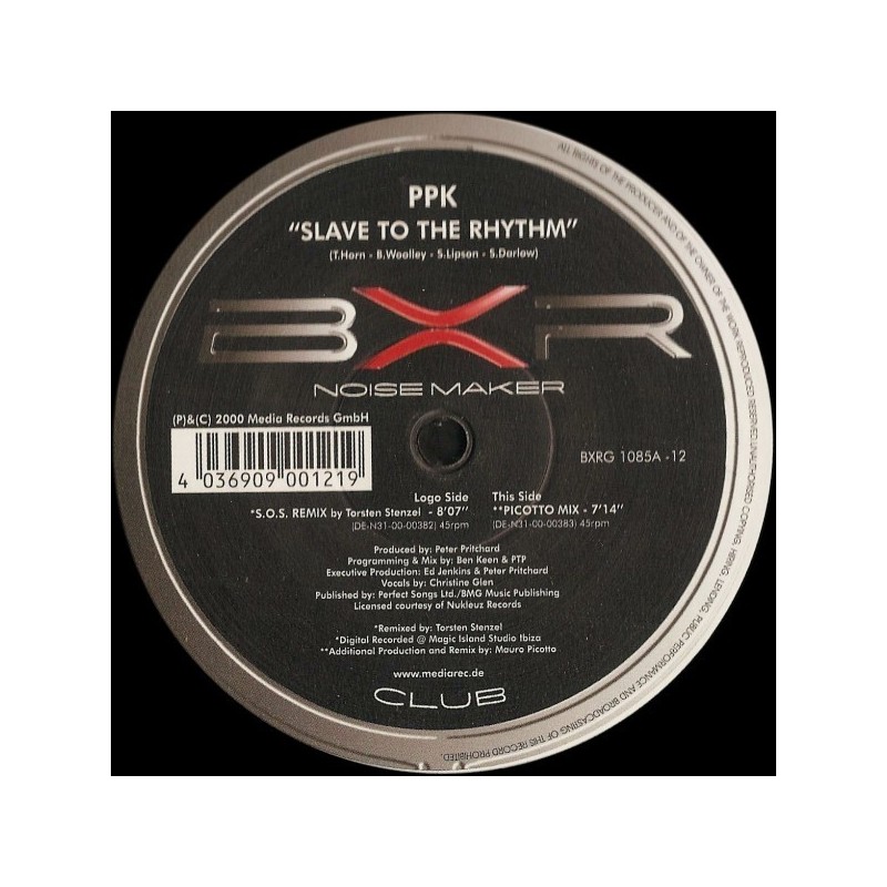 PPK – Slave To The Rhythm|2000   BXRG 1085A &8211 12 Maxi Single