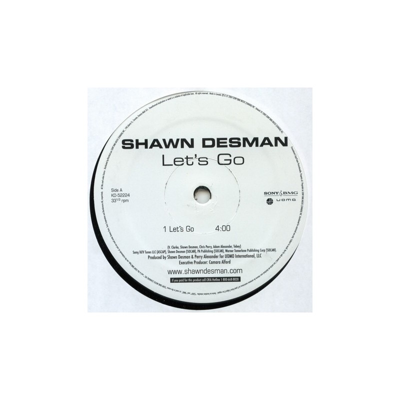 Desman Shawn ‎– Let's Go|2005    UOMO International ‎– KD-52224-Maxisingle