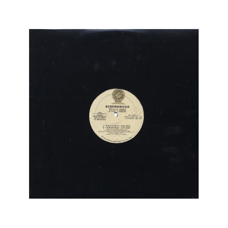 Screwdriver– Teach dem|1992   Gong Sounds Records ‎– GS-70011-Maxisingle