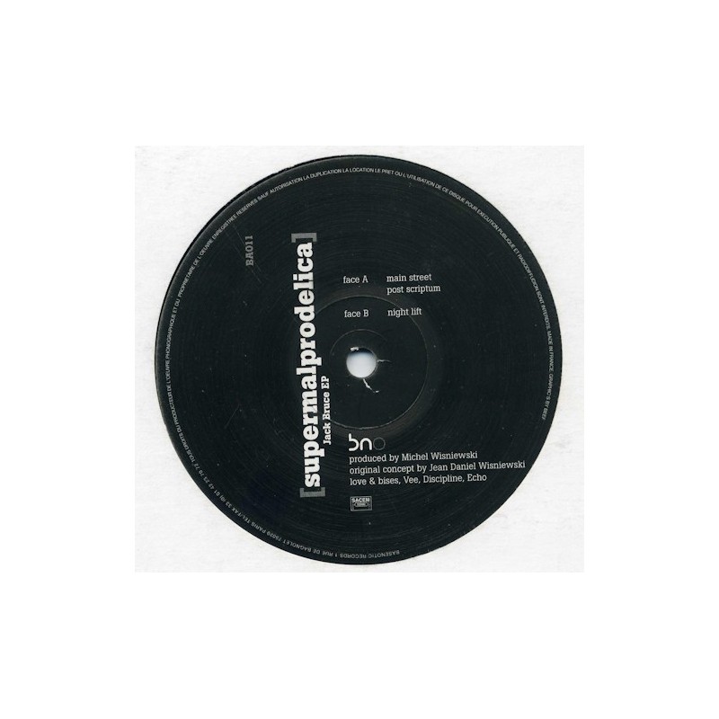 Supermalprodelica ‎– Jack Bruce EP |1999     Basenotic Records ‎– BA011 -Maxi-Single