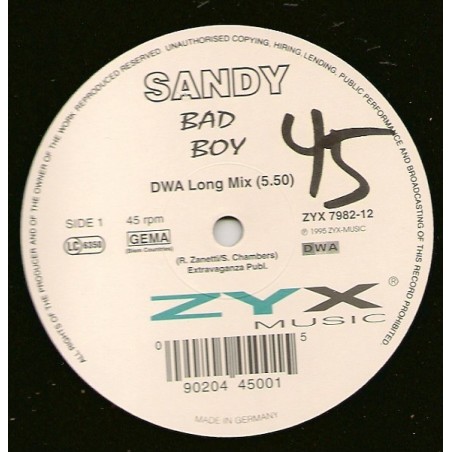 Sandy ‎– Bad Boy |1995    ZYX 7982-12 -Maxi-Single