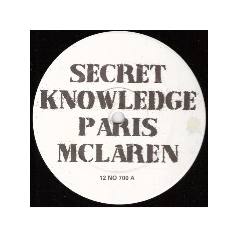Secret Knowledge v Youth ‎– The Mclaren Mixes |1994     No! ‎– 12 NO 700 -Maxi-Single