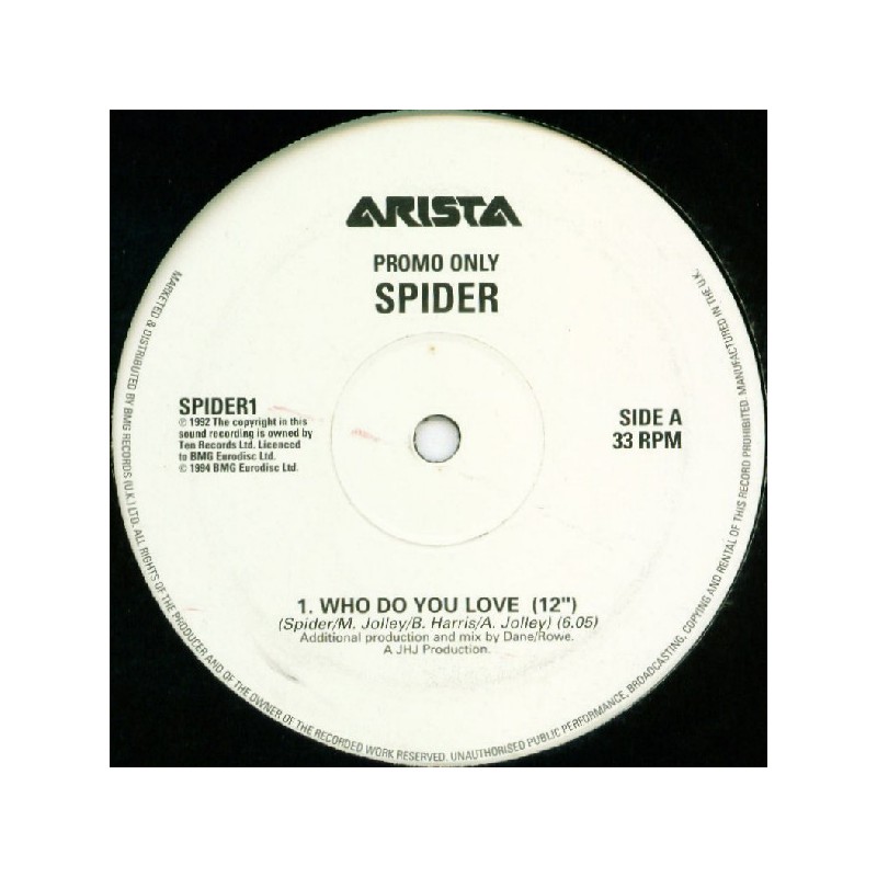 Spider– Who Do You Love |1994     Arista ‎– SPIDER1 -Maxi-Single