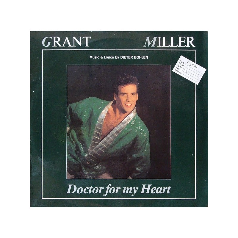 Miller Grant ‎– Doctor For My Heart 1986    ZYX 5512-Maxi-Single